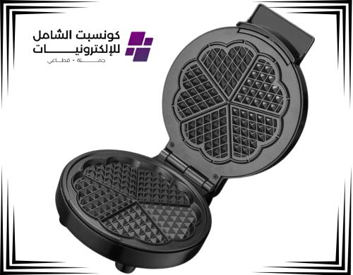 صانعة وافل من جي في سي برو , شكل قلوب بقوة 1000 وا...
