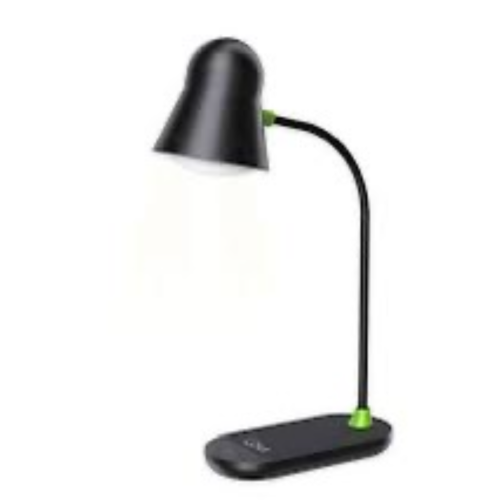 مصباح مكتبي مع شاحن لاسلكي 10 واط مكبر صوت