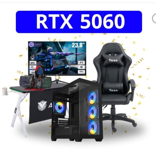 تجميعة بي سي قيمنق كاملة مع كرت RTX 5060، معالج i5...