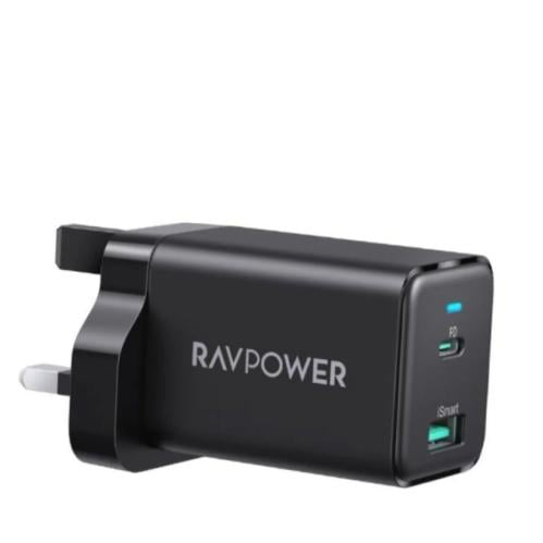 راف باور- شاحن جداري بتقنية GaN بمنفذين 45 واط