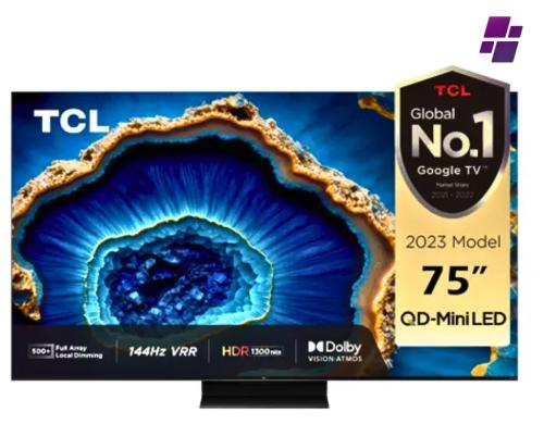 شاشه تي سي ال 75 بوصة كيو دي مني ليد