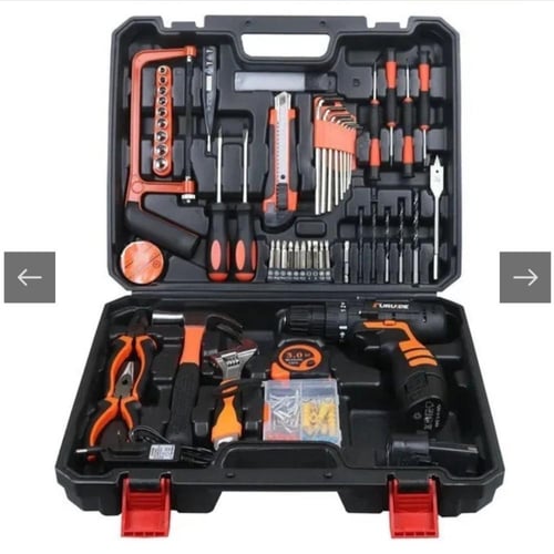 شنطة معدات متكاملة مجموعة دريل وادوات يدوية متعددة...