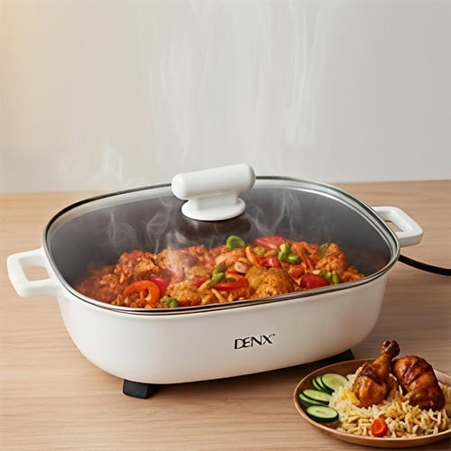 قدر DENX DX3905 الكهربائي 6 لتر 1600W متعدد الوظائ...