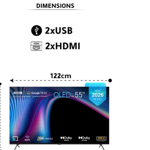 شاشه أركيو كيو ليد 55 بوصة - 120 هرتز - وضوح فائق...