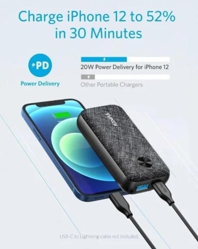 بطارية باوركور ميترو بمنفذ USB ومنفذ تايب سي بتقني...