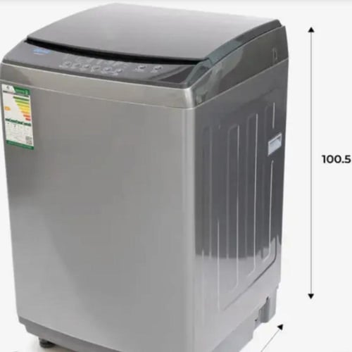 غسالة اتوماتيك 12 كيلو يوجين لون ستيل ، مصنوعة من...