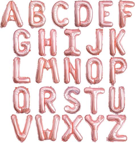 بالونات هيليوم روز على شكل حروف