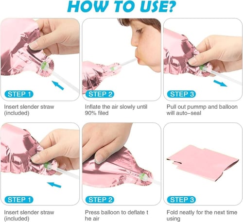 بالون ارقام هيليوم روز