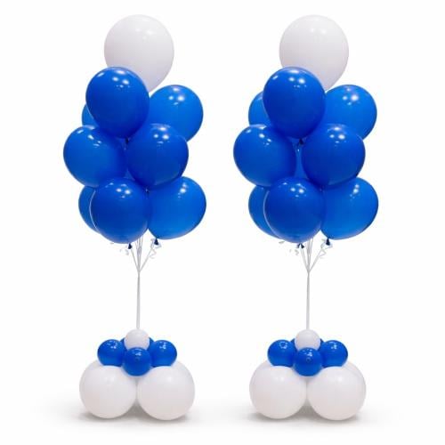 باقة هيليوم ابيض وازرق (50حبة)