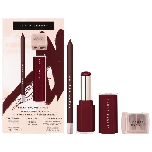 Fenty Beauty by Rihanna Berry Brown'd Pout Lip Liner + Gloss Stick Duo