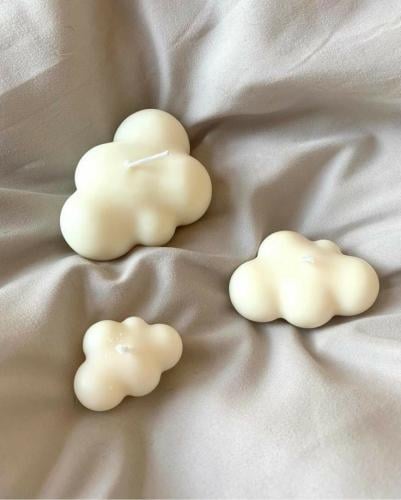 مجموعة شمع على شكل غيمة