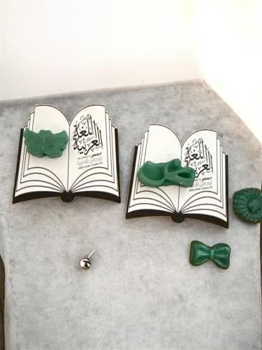 توزيعات للغة العربية ثيم مع (صابون أو شمعة أو بخور...