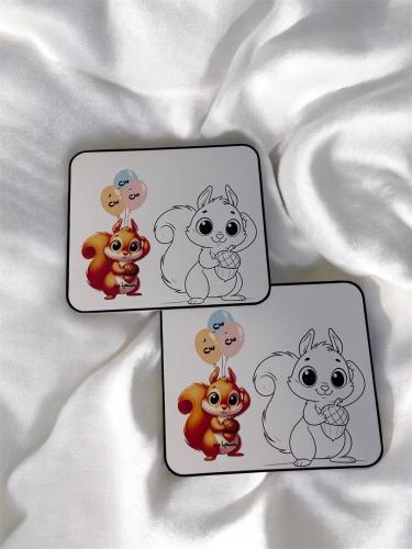 ثيم تلوين جاهز للطباعة حرف س كلمة سنجاب