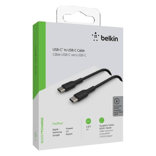 كيبل Belkin USB-C إلى USB-C – 1 متر – أسود