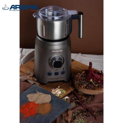 خلاط ومطحنة من أرشيا - قوة 1200 واط - وعاء زجاجي س...