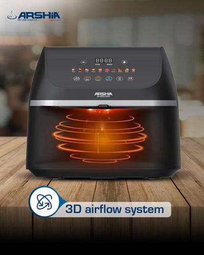 مقلاة هوائية ديجيتال من أرشيا - سعة 9 لتر - طهي صح...