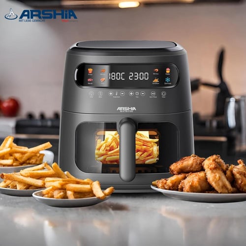 مقلاة هوائية ديجيتال من أرشيا - سعة 8 لتر بحوض شفا...