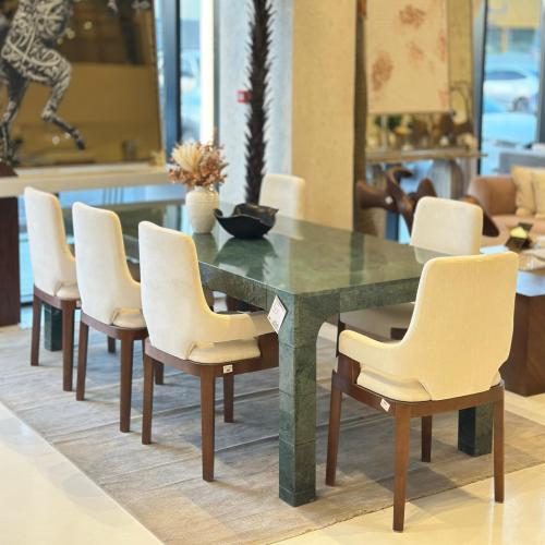 طاولة طعام رخام بدون الكراسي 240×100×79سم