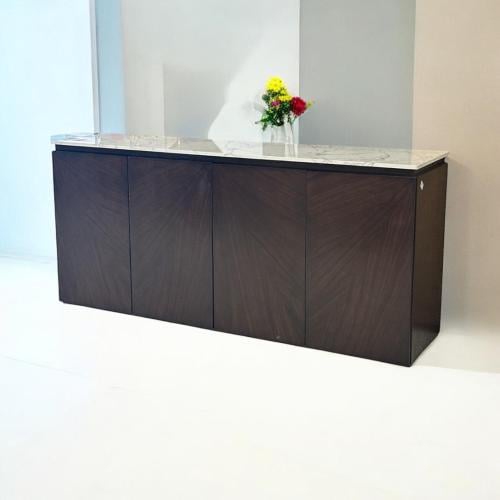 بوفية خشب الجوز بسطح من الرخام الملبد من لوسينا مق...