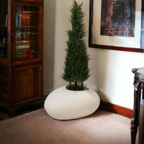 مركن سيراميك ابيض وسط فاخر