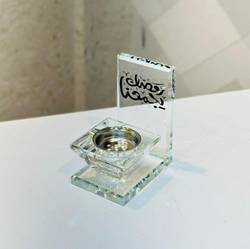مبخرة كريستال فاخرة بتصميم أنيق وشفاف11×6×9سم