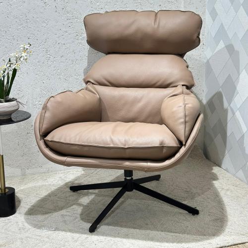 كرسي دوار لون بني تصميم انيق ومريج 98×75×55سم