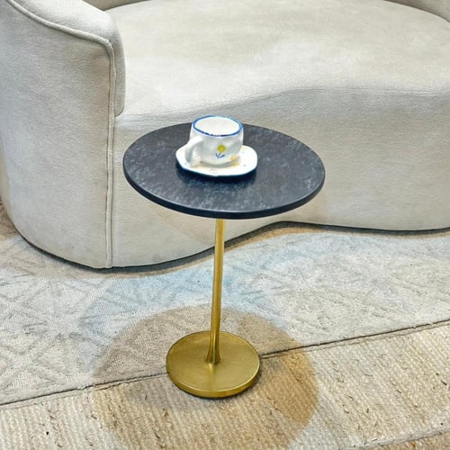 طاولة زينة بسطح رخام من لايف ستايل 37×37×49سم