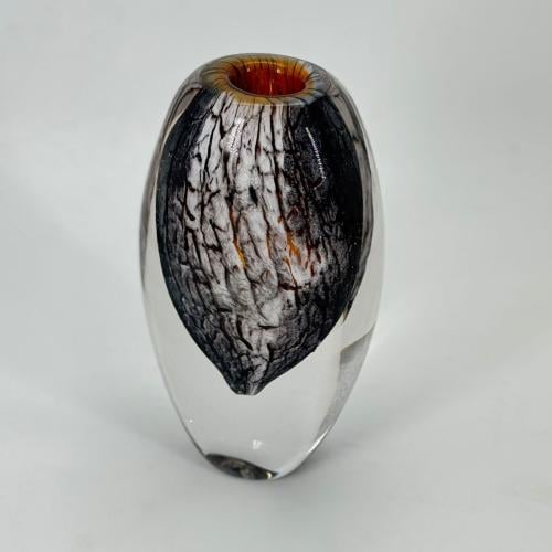 فازة ديكور زجاجية بتدرج لوني أنيق27×6×3سم