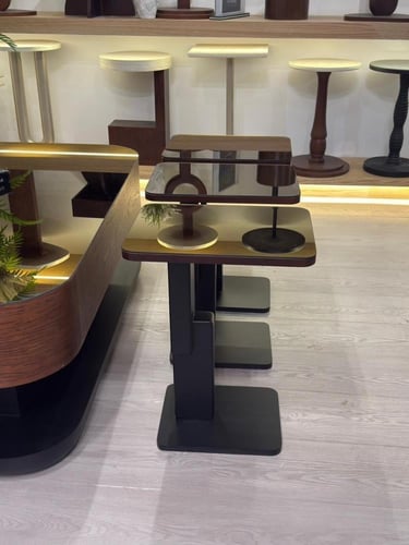 طقم طاولات تقديم ليون سنديان 7قطع (منتج تفصيل )