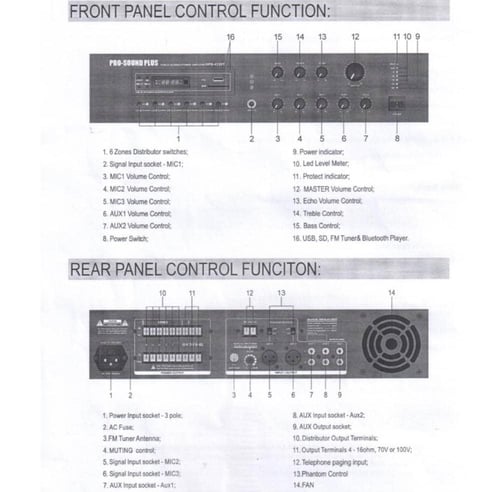 امبلي فير من بروساوند بقوة 120وات 6 أقسام مع بلوتو...