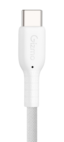 قيزمو كيبل شحن USB-C TO USB-C قماش أبيض