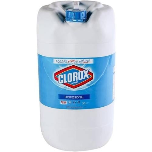 مبيض كلوروكس الاصلي للملابس البيضاء، سعة 30 لتر، ل...