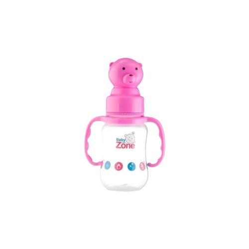 رضاعة بيدين 125مل بغطاء دب Baby Zone