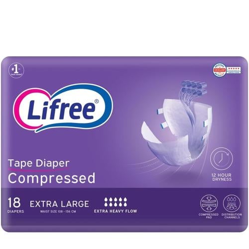 شريط حفاضات مضغوط للكبار من ليفري، مقاس XL، قدرة ا...