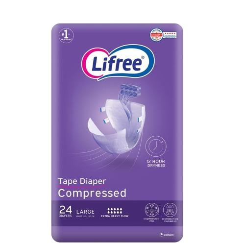 ليفري حافضات للبالغين بشريط لاصق فائق الامتصاص ، ك...