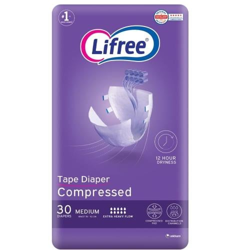 ليفري حافضات للبالغين بشريط لاصق فائق الامتصاص ، م...