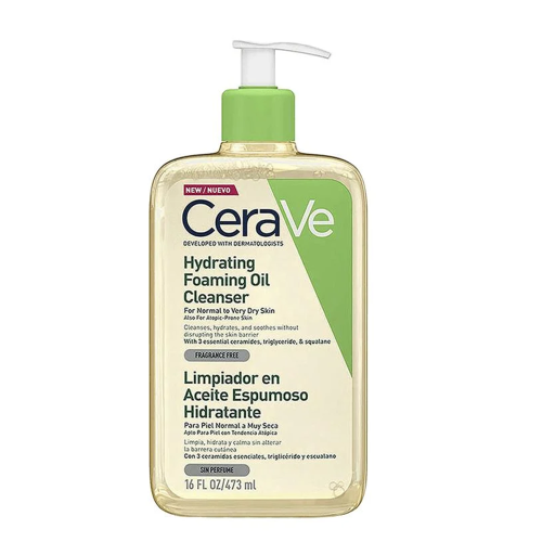 غسول زيت رغوي مرطب من سيرافي - 473 مل