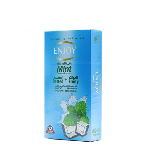 اينجوي عبوة واقي ذكري محبب بالفواكه والنعناع، 12 ق...