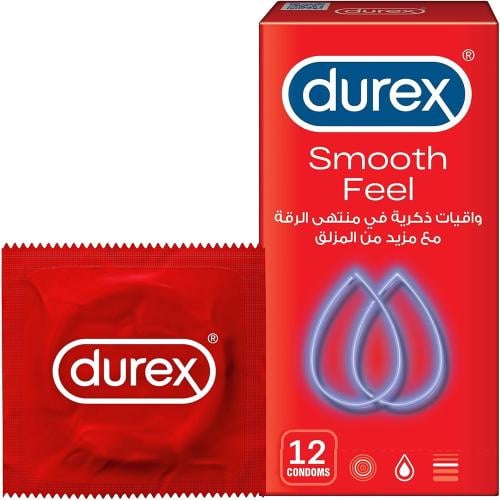 ديوركس واقي ذكري للرجال مدعم بمزلق سموث فيل - 12 ق...