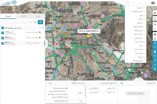 اشتراك منصة التتبع مع ربط منصة وصل يشمل قطاعات نقل...