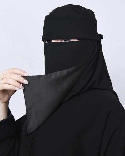 نقاب اسلامي طويل ابو مرد مبطن حرير
