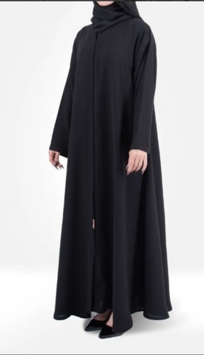 عبايه ساده نص كلوش مع طرحه ونقاب مجانا