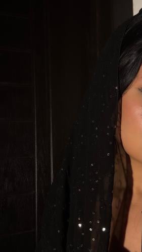 طرحة تطريز وترتر