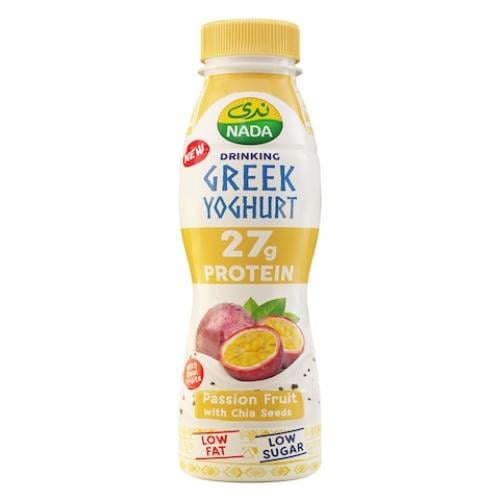 ندى شراب زبادي يوناني بالباشن فروت 330 مل