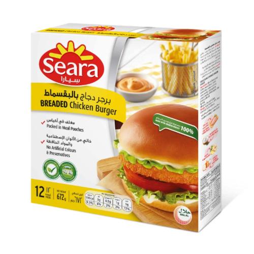 برجر دجاج بارد بالبقسماط سيارا 672 جرام