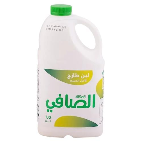 لبن طازج كامل الدسم الصافي 1.5 لتر