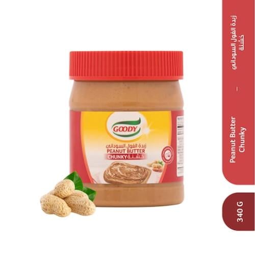 زبدة فول سوداني قودي خشن قابلة للدهن 340 جرام