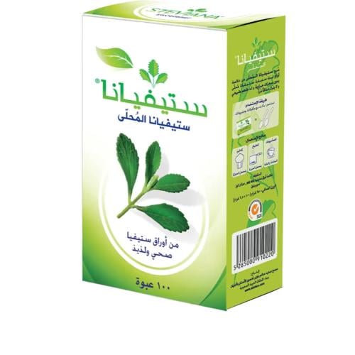 ستيفيانا محلي بديل السكر 100 عبوة