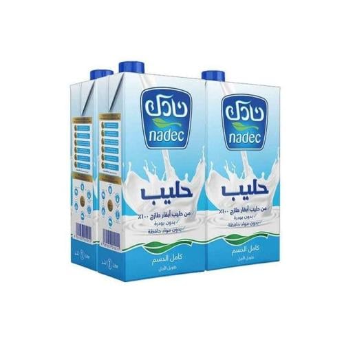 حليب نادك شد 4 عبوات 1 لتر كامل الدسم