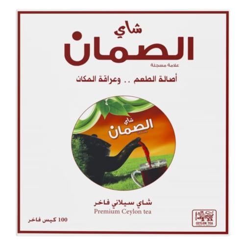 شاي سيلاني فاخر الصمان 100 كيس
